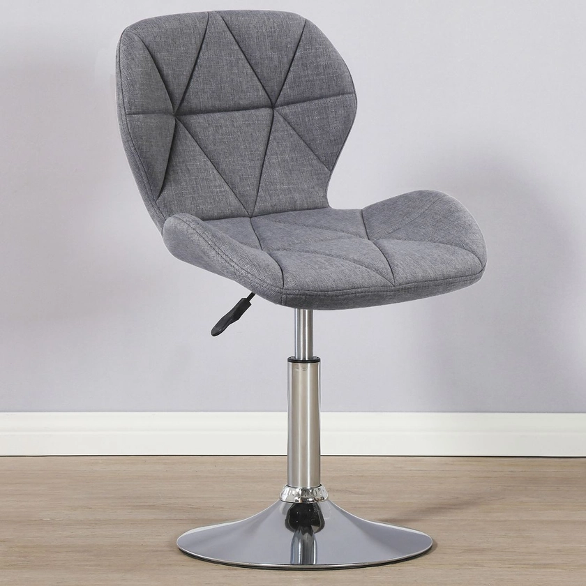 Charles Jacobs Static Swivel Geometric Design Chair with Adjustable Height