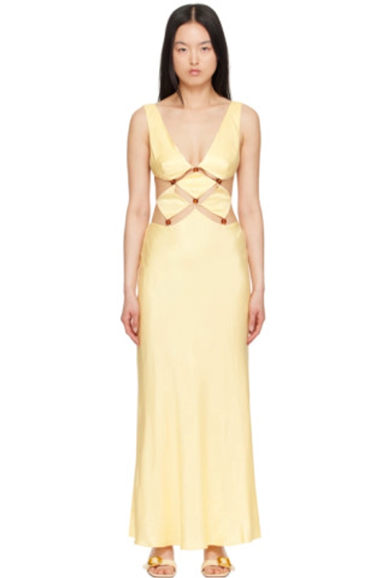 BEC + BRIDGE - Yellow Agathe Diamond Maxi Dress