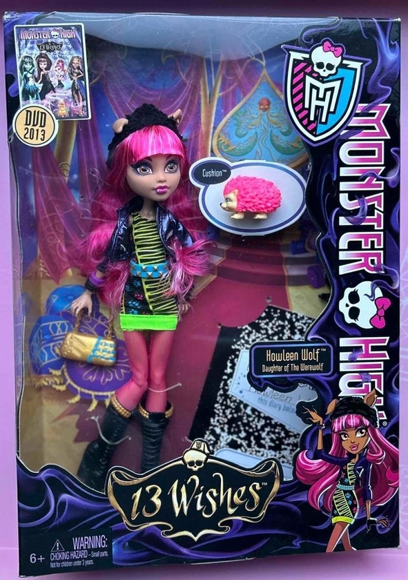 Monster High~Howleen Wolf Doll~Daughter of The Werewolf~13 Wishes Collection~New