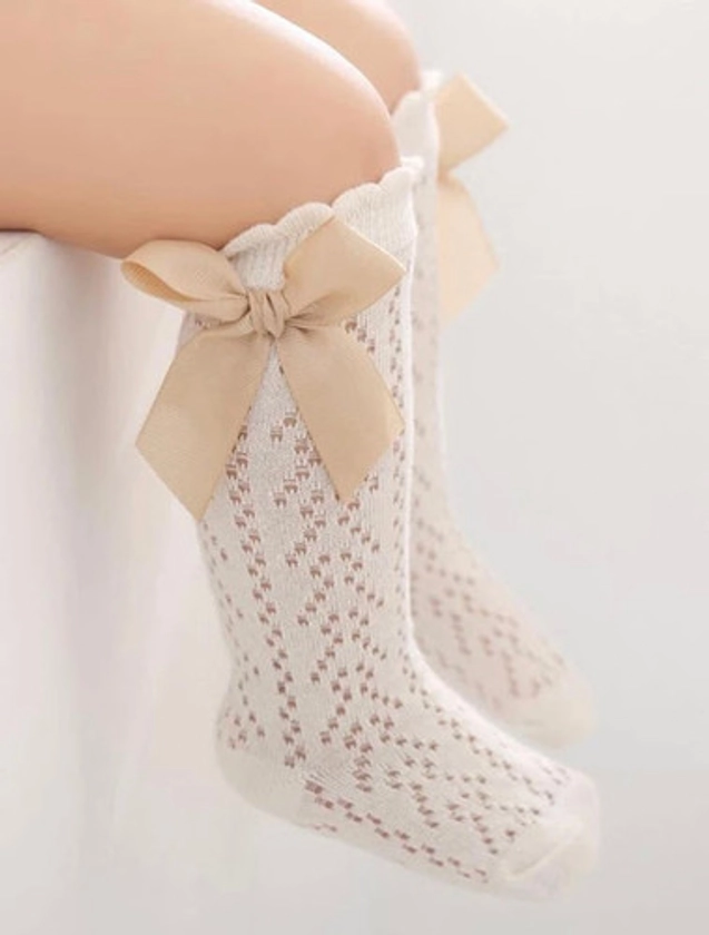 Beautiful Bow Decor Socks | Aurora Olivia