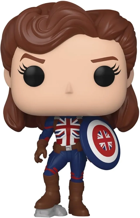 Funko POP! Marvel: Marvel - What If– Captain Carter - Marvel What If - Collectable Vinyl Figure - Gift Idea - Official Merchandise - Toys for Kids & Adults - TV Fans - Model Figure for Collectors