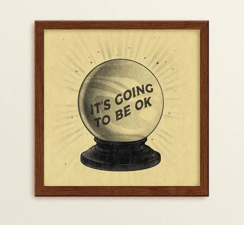 Crystal Ball ⋆ Art Print ⋆ Vintage Inspired Art ⋆ Inspirational Art ⋆ Boho Art Print