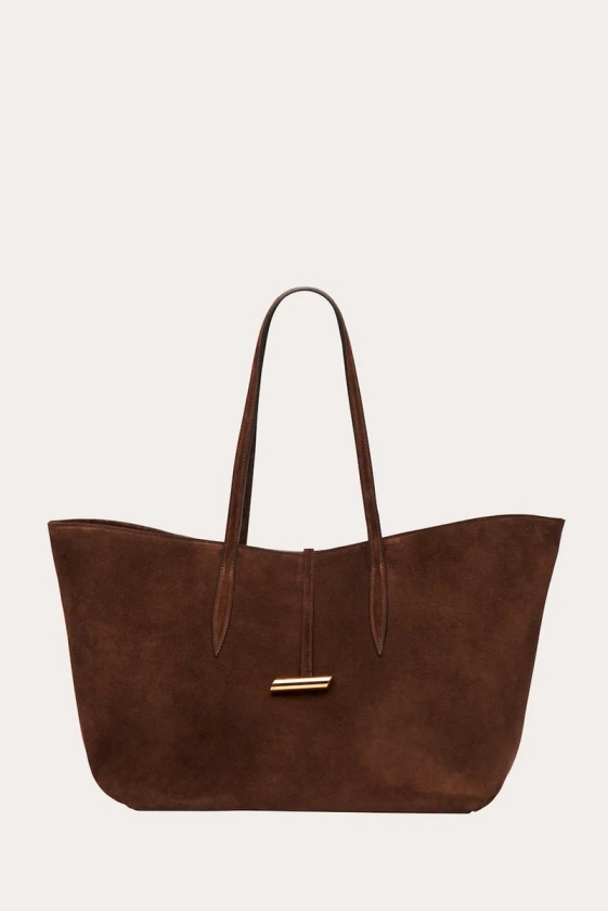 Penne Tote Dark Brown Suede