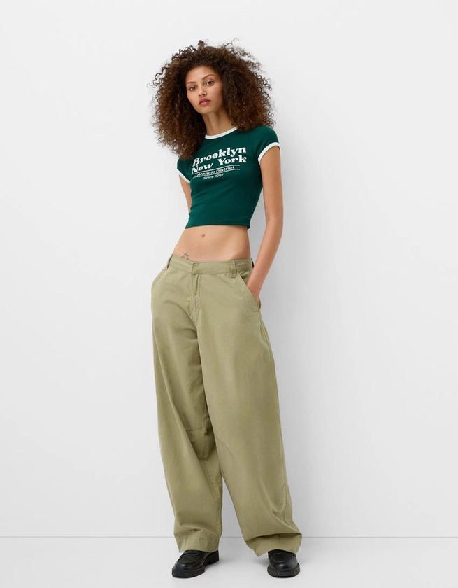 Pantalon balloon coton - Femme