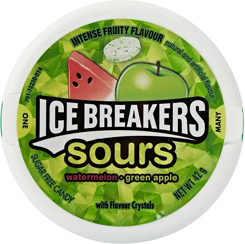 Icebreaker Sours Watermelon, Green Apple Sugar Free with Flavor Crystals, 1.5 Oz 42 G : Amazon.in: Grocery & Gourmet Foods