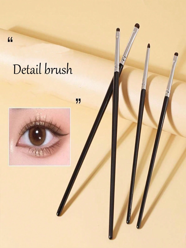 4pcs/set Fine Eyeshadow & Eyeliner Detail Brush For Blending Makeup Black Friday