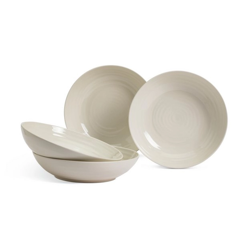 Buy Habitat Ripple 4 Piece Stoneware Pasta Bowls - Cream | Serving bowls and platters | Habitat