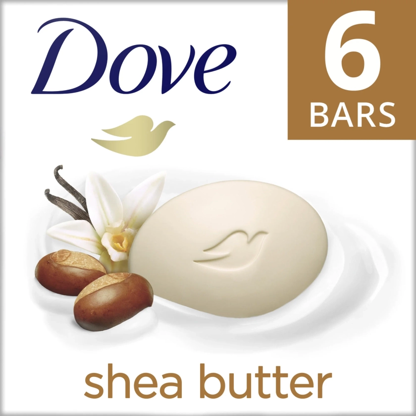 Dove Shea Butter Gentle Skin Bar Soap, 3.75 oz Count 6