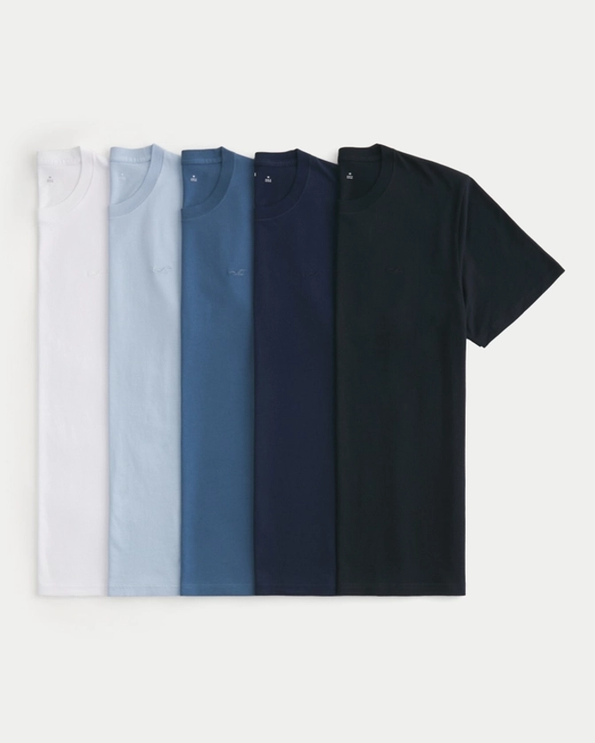 Hommes Lot de 5 t-shirts ras du cou à emblème | Hommes Hauts | HollisterCo.com