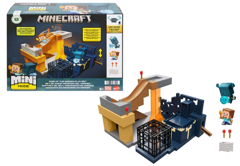 Minecraft Mini Mode Rise of the Warden Playset, 2 Minis, Steve & Warden Figures & DLC Code - Walmart.com