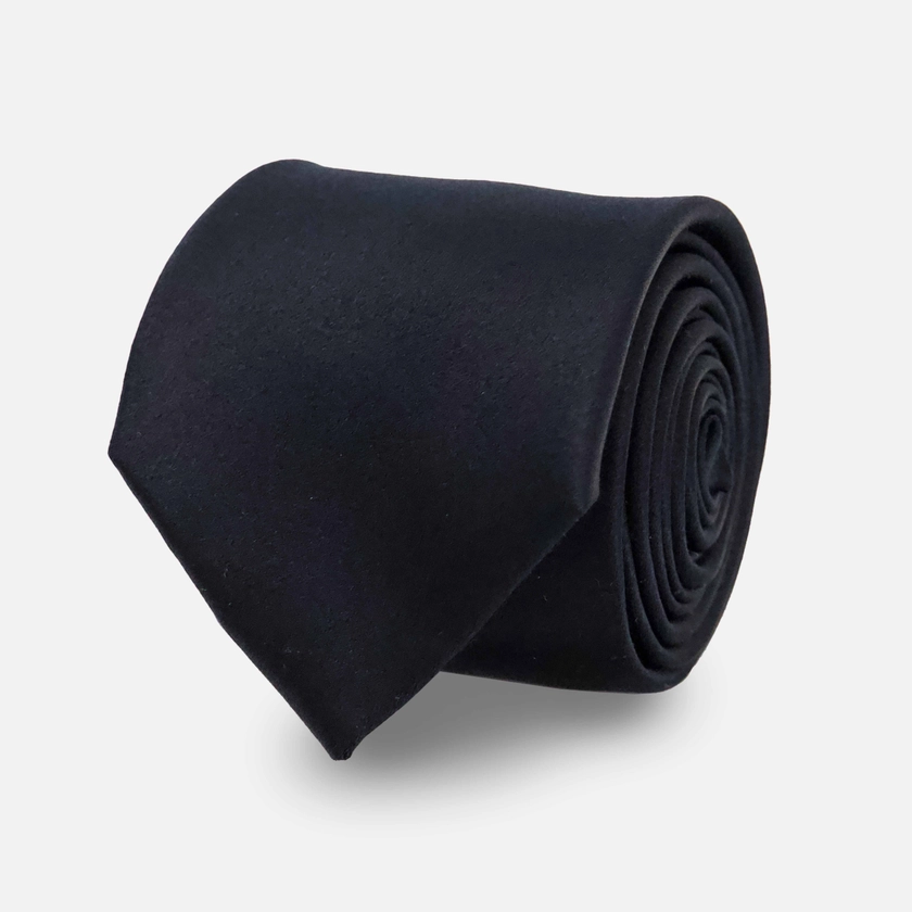 Solid Satin Black Tie | Silk Ties | Tie Bar