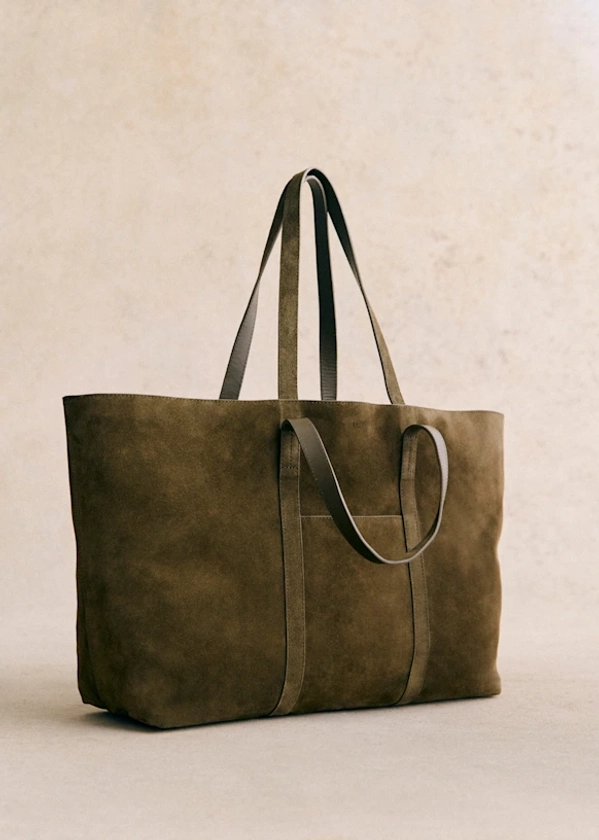 Gabin Maxi Bag - Khaki - Bovine leather - Sézane