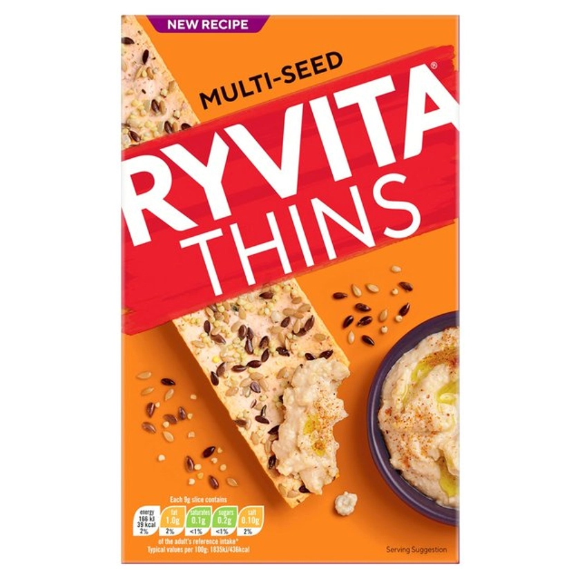 Ryvita Thins Multi-Seed Flatbread Crackers | Ocado