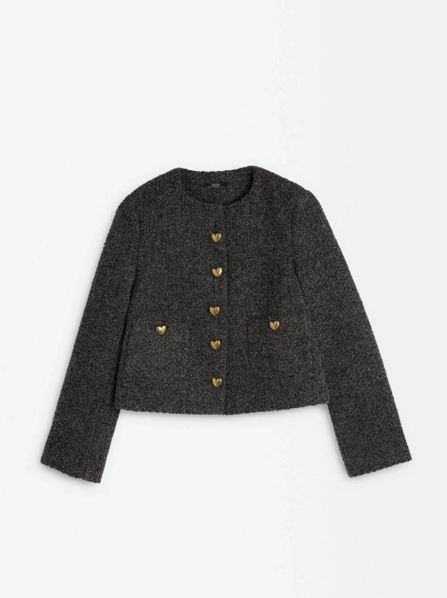 Wool Coat With Buttons Grey | Parfois