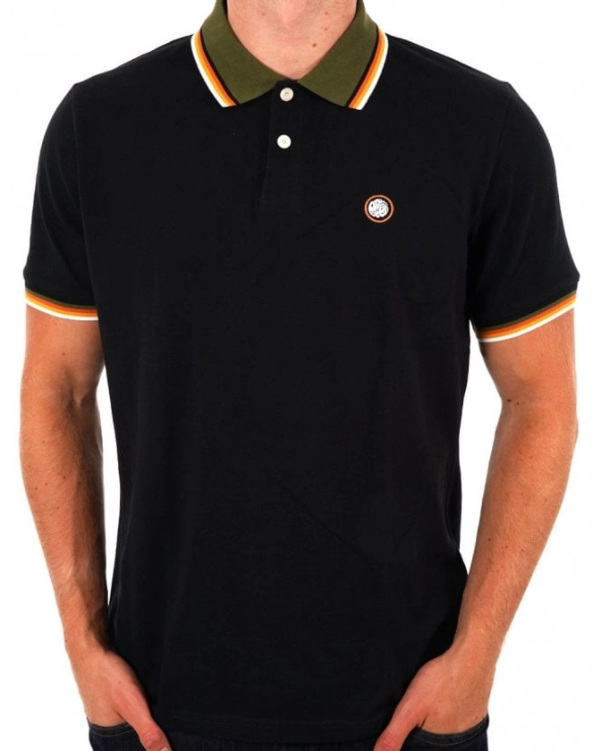 Pretty Green Pennington Collar Polo Black