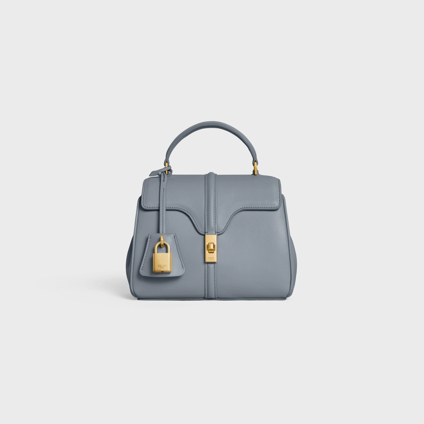 MINI 16 IN SATINATED CALFSKIN - BLUE GREY | CELINE