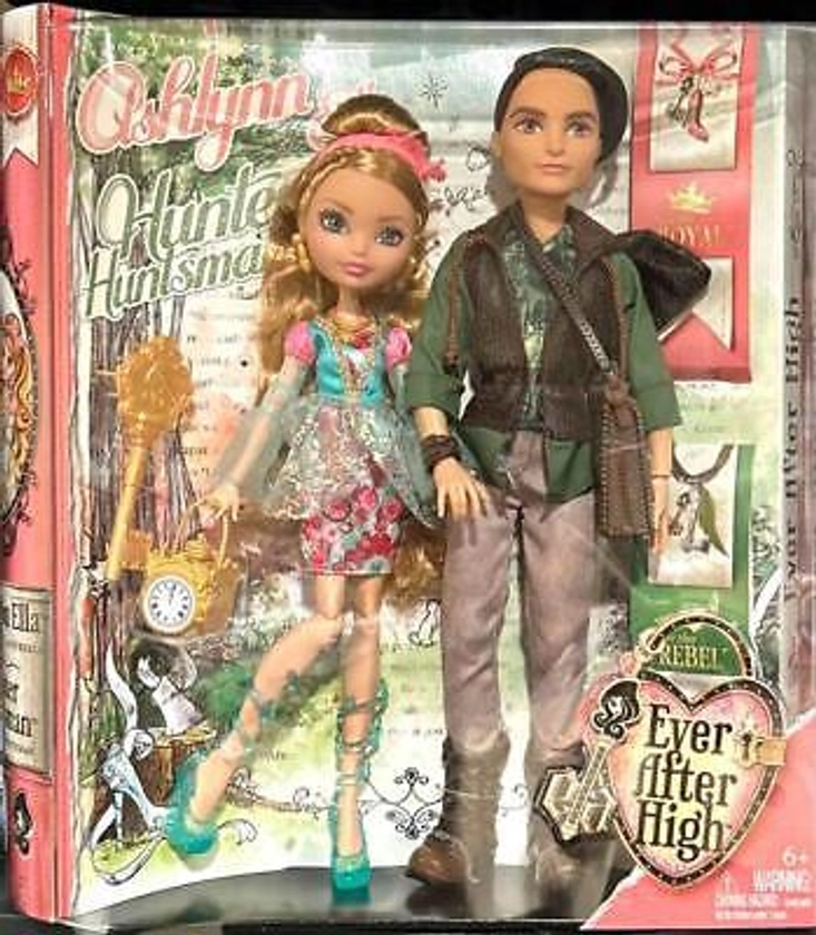 2013 Mattel Ever After High~Ashlynn Ella and Hunter Huntsman Dolls Gift Set~NFRB