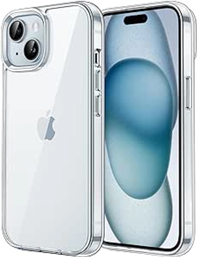 Amazon.com: JETech Case for iPhone 15 6.1-Inch, Non-Yellowing Shockproof Phone Bumper Cover, Anti-Scratch Clear Back (Clear) : Cell Phones & Accessories