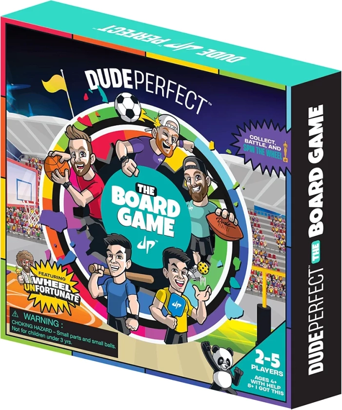 Dude Perfect The Board Game, for Kids Who Love Sports and Competitive Challenges, Perfect for Family and Friend Game Night, 2-5 Players, Ages 4+