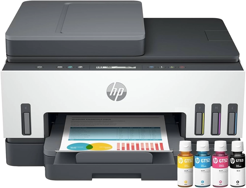 HP Impresora Multifuncional HP Smart Tank 750, Tinta Continua, Color, Wi-Fi, Dúplex (Doble Cara) & ADF Alimentador Automático (6UU47A)