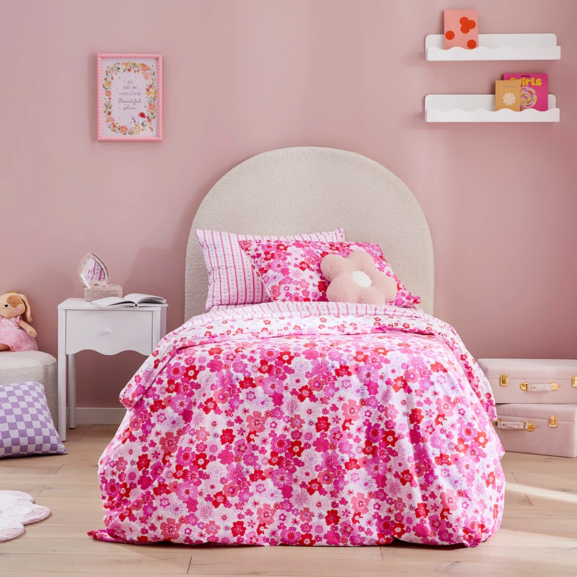 Adairs Kids - Make It Bloom Pink Quilt Cover Set | Adairs