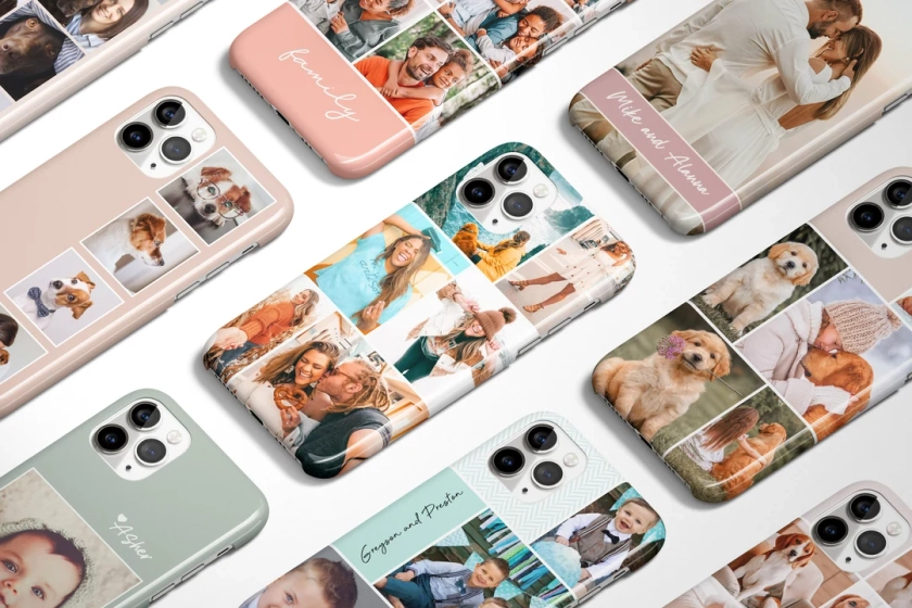 Collage Phone Case, Picture Phone Case, Photo Phone Case, Customized Phone Case, Choose from 9 Picture Collages for iPhone or Samsung