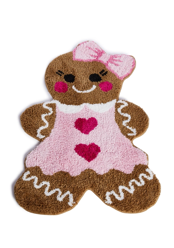 Dolls Home Gingerbread Cookie Girl Rug - Pink