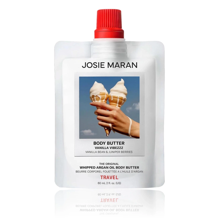 Josie Maran Vanilla Vibezzz - Whipped Argan Oil Refillable Firming Body Butter - London Loves Beauty