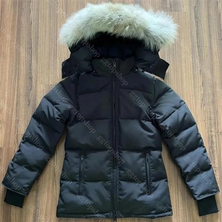 Winter Puffer Canada Jackets Womens Designer Real Coyote Fur Outdoor Windbreaker Goose Parka Jassen Outerwear Hooded Fourrure Manteau Down Jacket Coat Hiver Parka