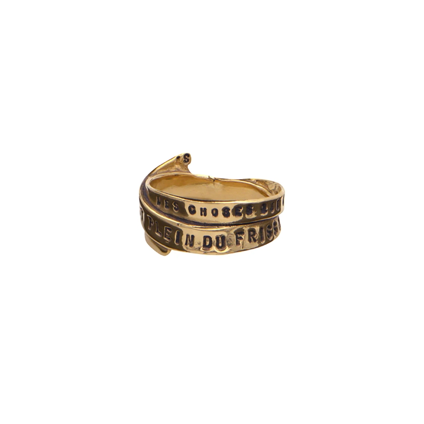 BAGUE "FRISSON" BAUDELAIRE EN VERMEIL