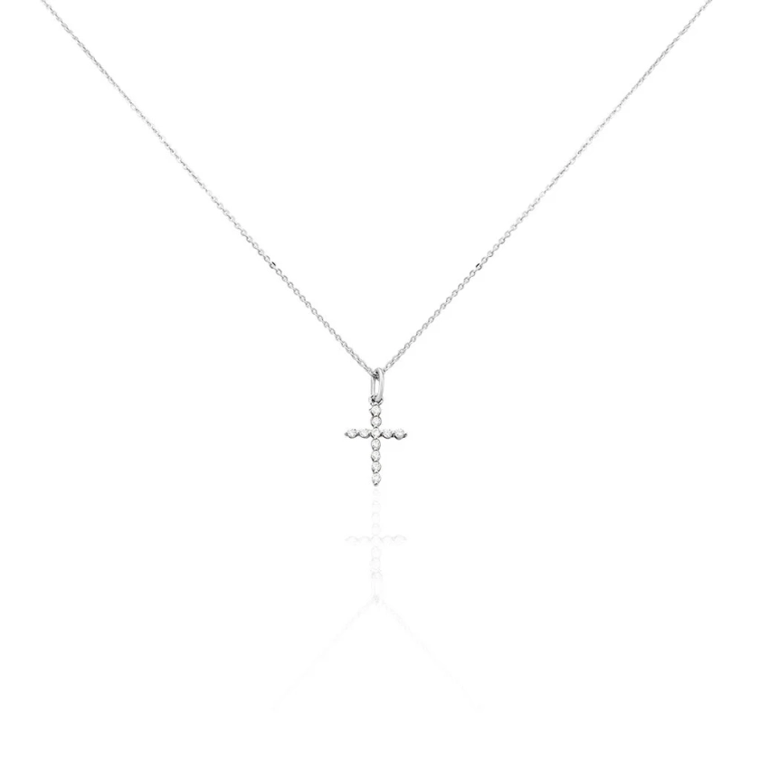 Collier Norine Argent Blanc Oxyde De Zirconium