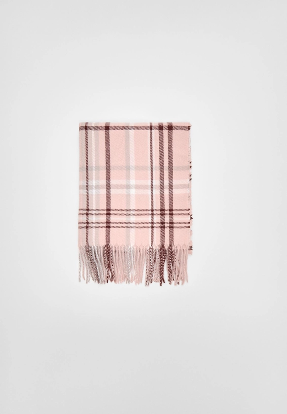 Checked scarf - Women's Scarves | Stradivarius United Kingdom