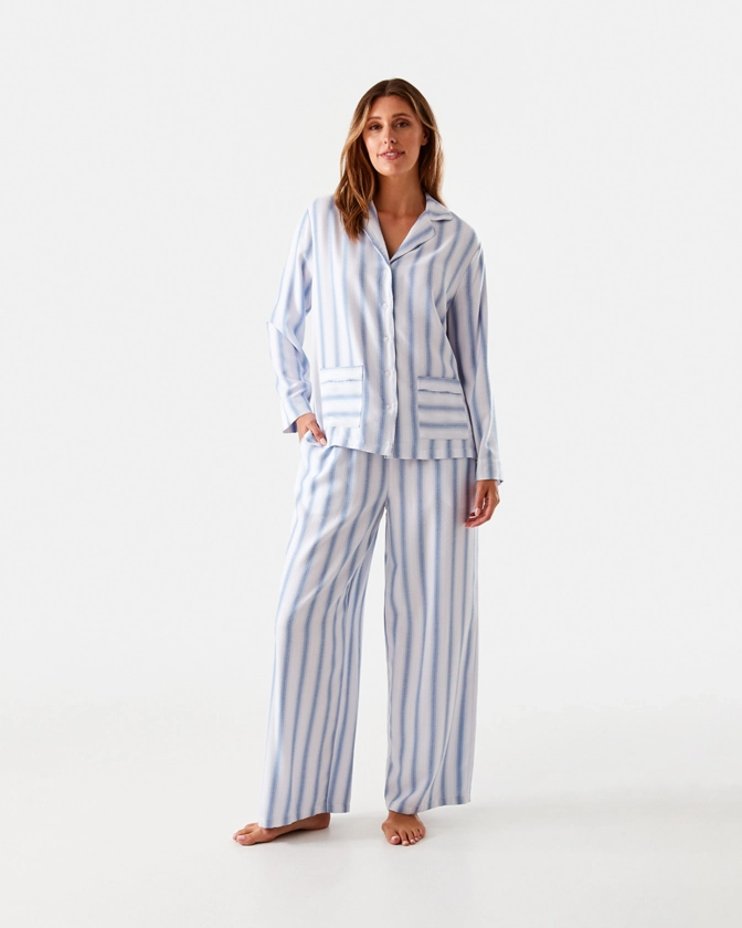 Boyfriend Long Sleeve and Pants Flannelette Pyjama Set