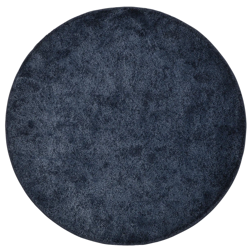 STOENSE rug, low pile, dark blue, 130 cm - IKEA
