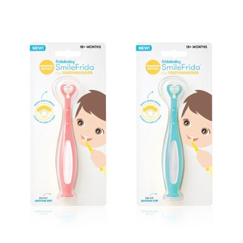 Frida Baby SmileFrida Toddler Toothbrush - Pink/Blue - 2pk - Extra Soft