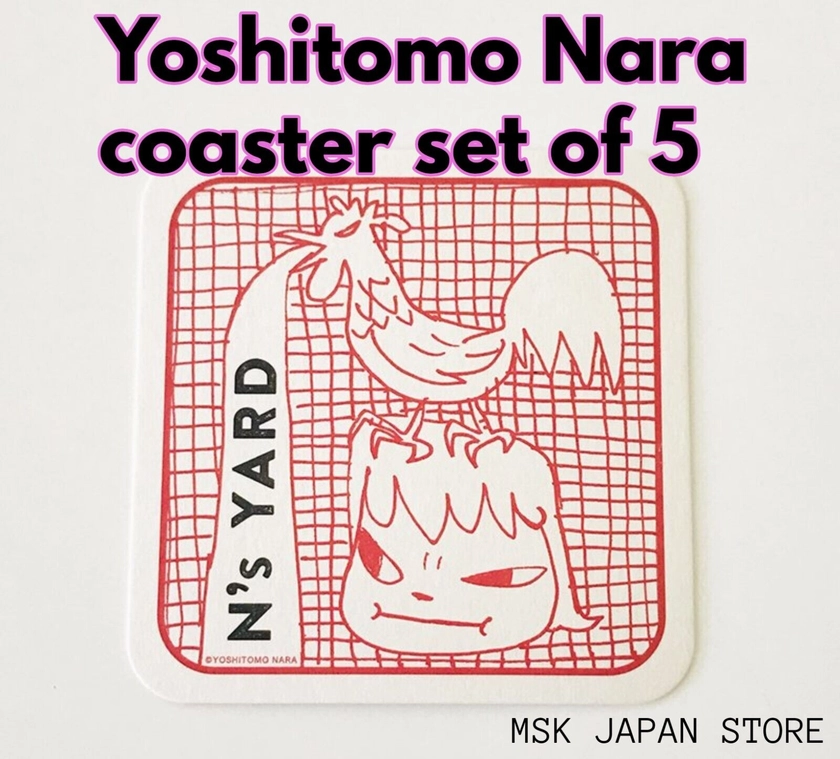 Yoshitomo Nara Coaster set of 5 Square COA200830 Japan N's YARD Limited New