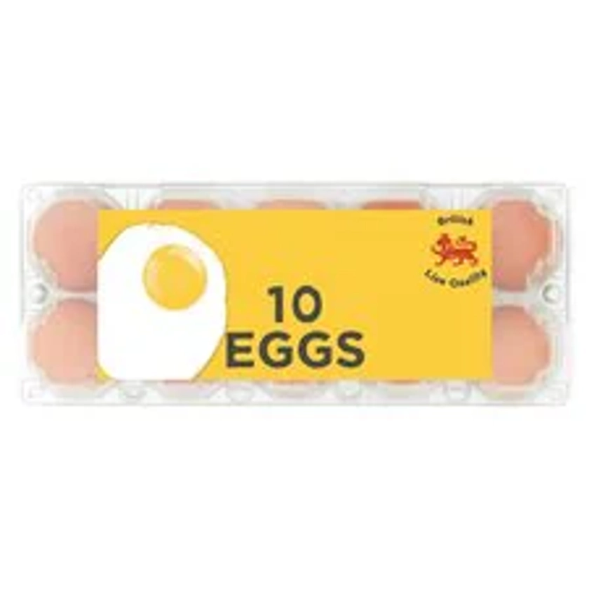 Tesco 10 British Mixed Weight Caged Eggs