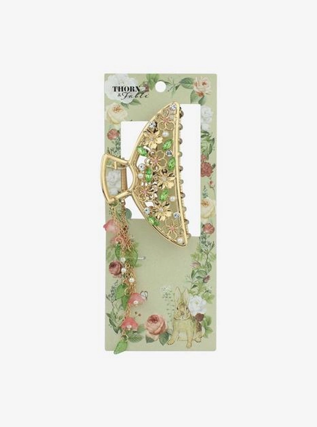 Thorn & Fable Floral Charm Claw Hair Clip | Hot Topic