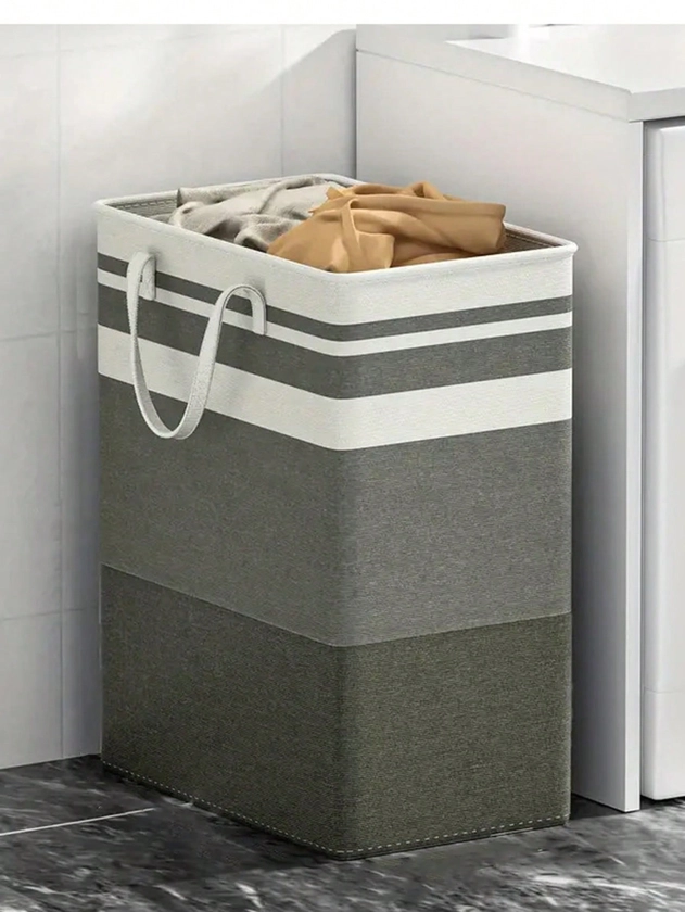 1pc Large Capacity Laundry Basket & Storage Bag For Dirty Clothes And Misc. Items, Foldable & Portable With Carry Handles