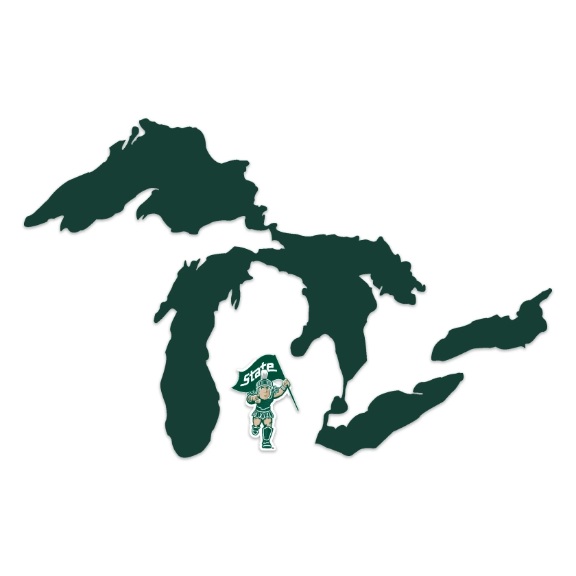 NCAA Michigan State University Officially Licensed Sticker | Great Lakes Proud | The Original Great Lakes Sticker