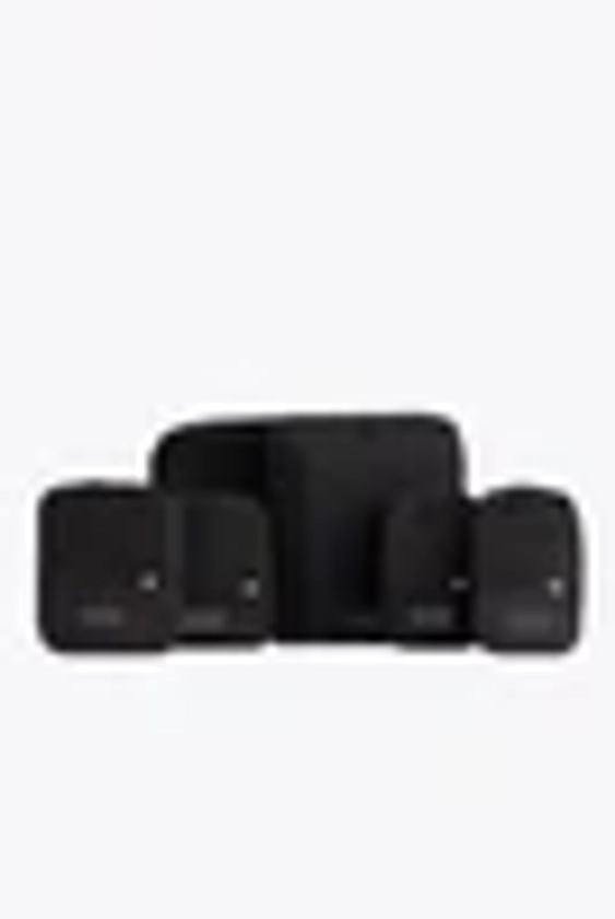 BÉIS 'The Compression Packing Cubes 6pc' in Black - 6 Piece Set Of Packing Compression Bags For Travel