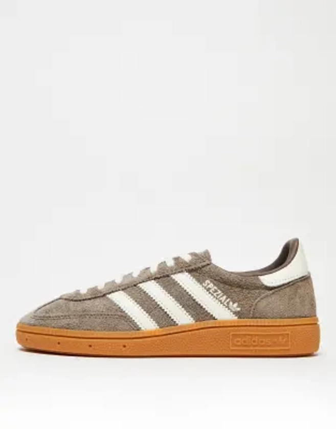 adidas Originals Handball Spezial gum sole trainers in brown and white | ASOS