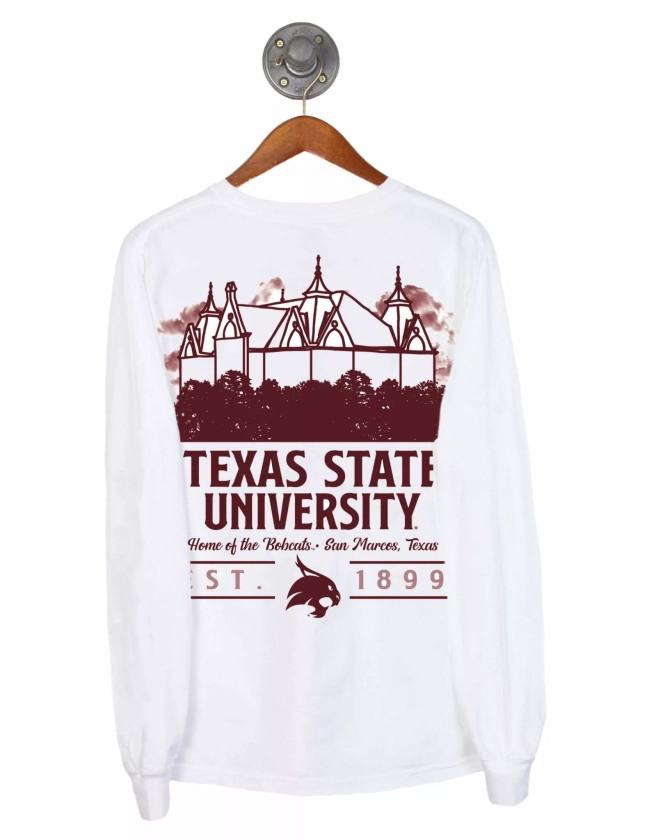 TXST Absolute Sketch Long Sleeve Tee - Barefoot Campus Outfitter
