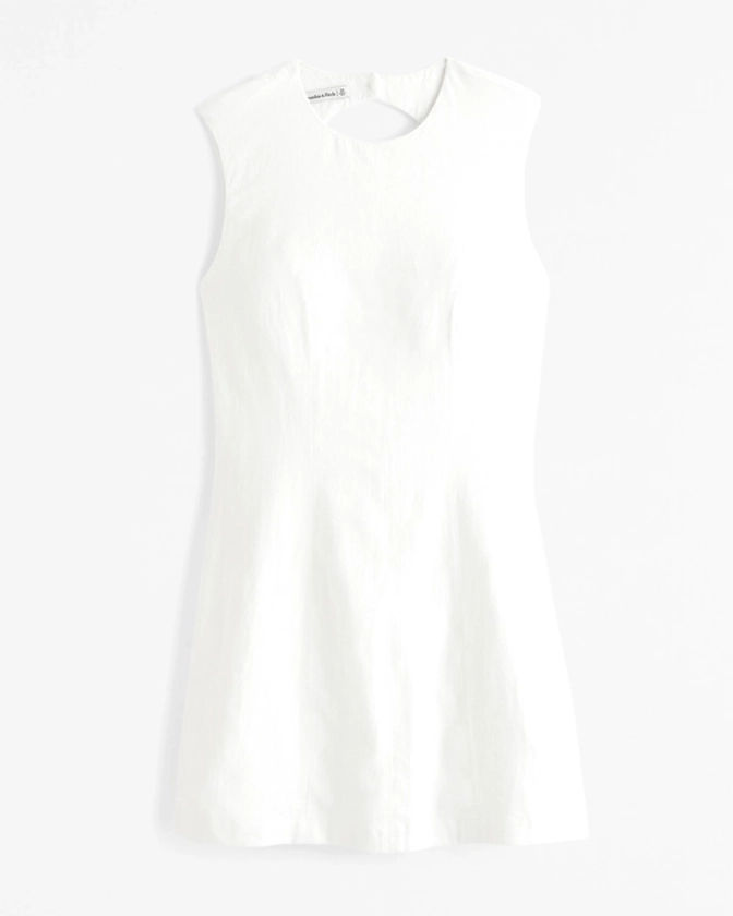 Women's Linen-Blend Shell Mini Dress | Women's Dresses & Jumpsuits | Abercrombie.com