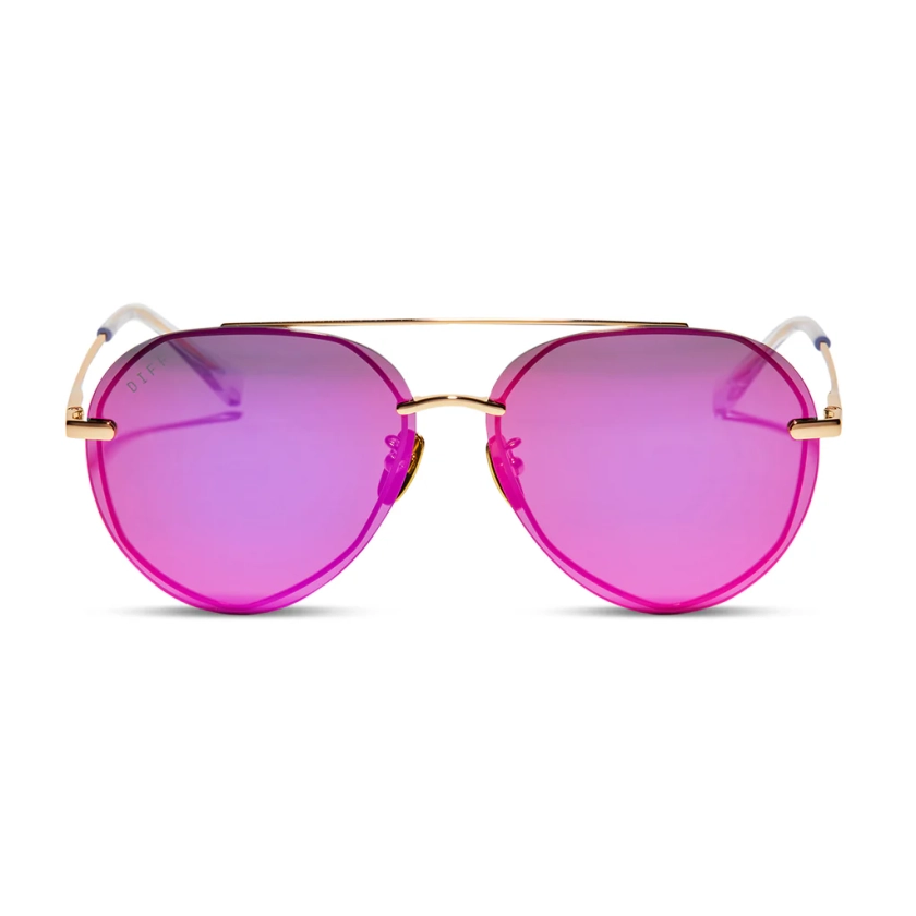 LENOX - GOLD + SUNSET MIRROR + POLARIZED SUNGLASSES