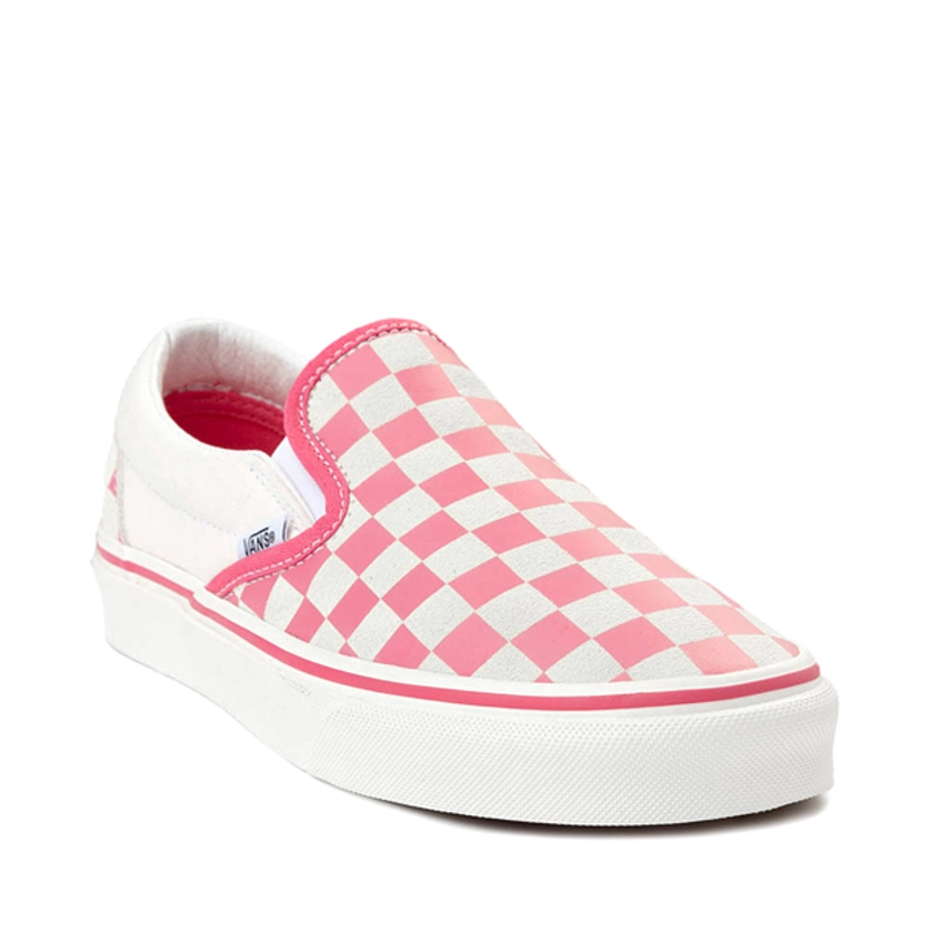 Vans Slip-On Checkerboard Skate Shoe - Pink / True White