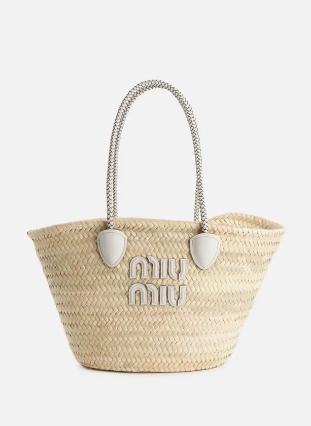 PANIER EN RAPHIA - MIU MIU pour FEMME | Printemps.com