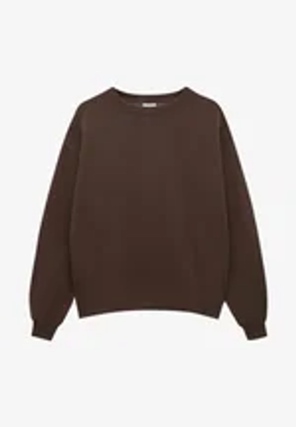 PULL&BEAR SWEATSHIRT - Sweatshirt - mottled light brown/marron - ZALANDO.FR