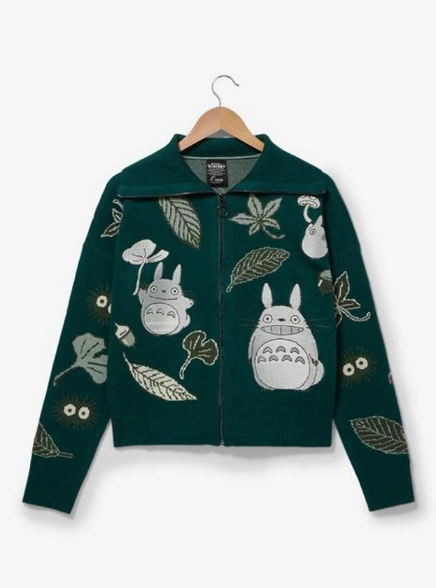 Studio Ghibli My Neighbor Totoro Allover Print Zippered Women's Sweater - BoxLunch Exclusive | BoxLunch