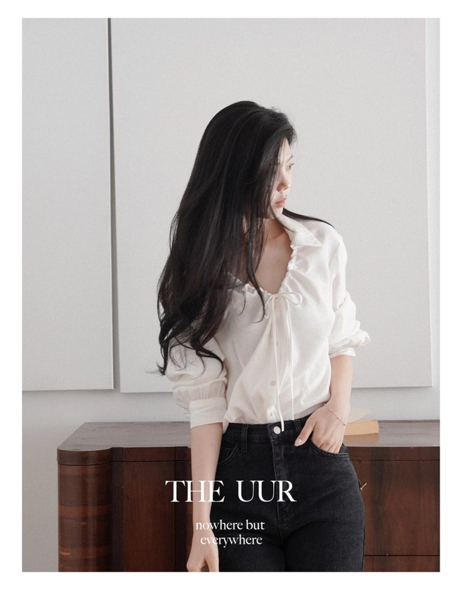 [longsleeve] uur Dahlia shirring blouse [ivory] - 유유알